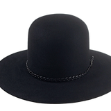 The INDIAN | Agnoulita Custom Handmade Hats Agnoulita Hats 6 | Black, Open Crown, Rabbit fur felt