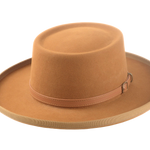 The ITHACA | Agnoulita Custom Handmade Hats Agnoulita Hats 1 | Ginger Brown, Rabbit fur felt, Telescope, Western Style