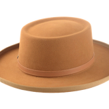 The ITHACA | Agnoulita Custom Handmade Hats Agnoulita Hats 4 | Ginger Brown, Rabbit fur felt, Telescope, Western Style