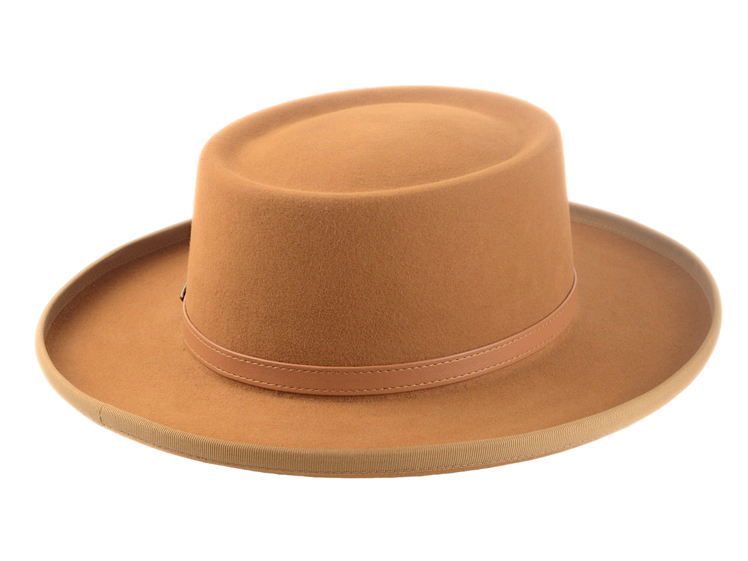 The ITHACA | Agnoulita Custom Handmade Hats Agnoulita Hats 4 | Ginger Brown, Rabbit fur felt, Telescope, Western Style