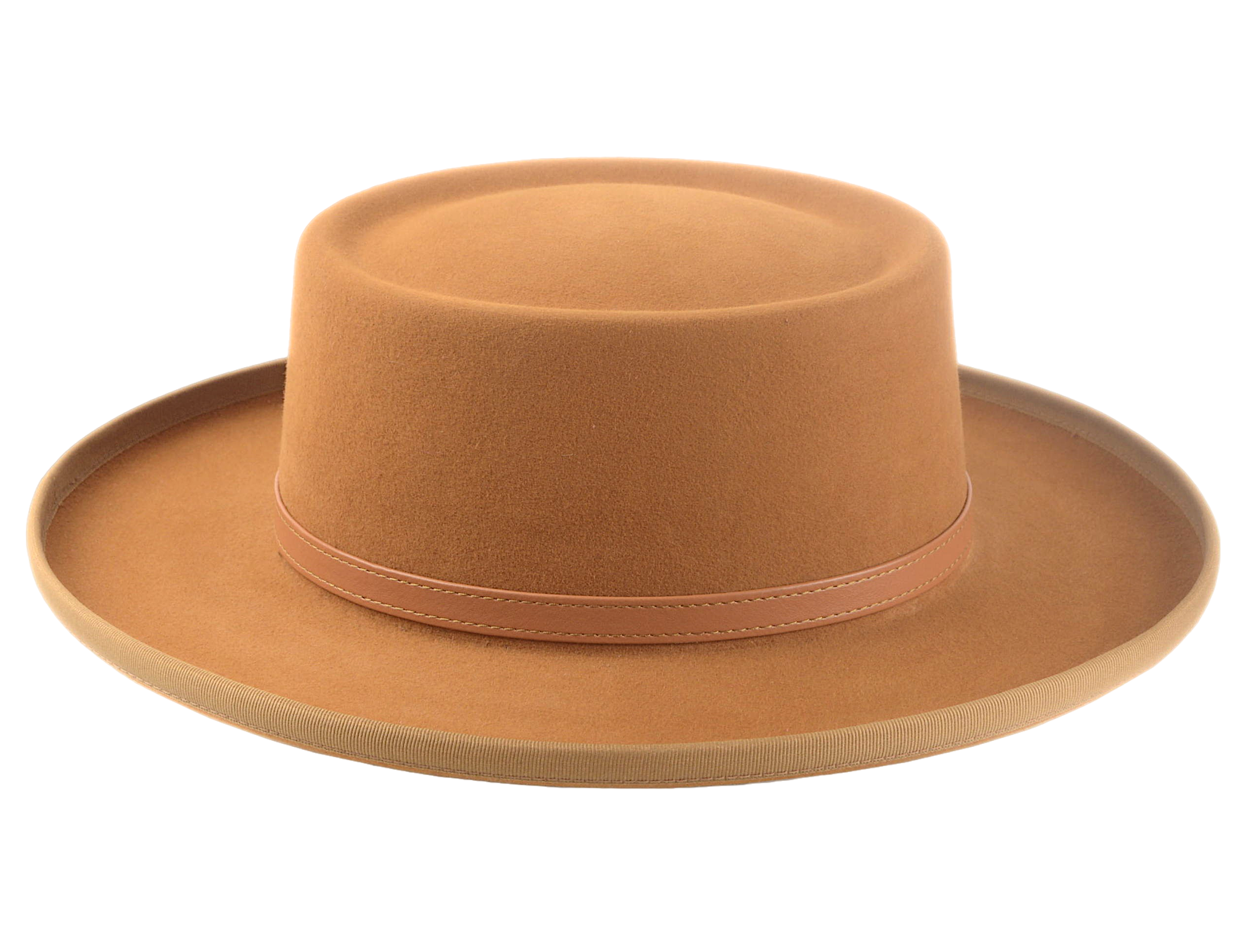 The ITHACA | Agnoulita Custom Handmade Hats Agnoulita Hats 5 | Ginger Brown, Rabbit fur felt, Telescope, Western Style