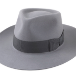 The LAIRD | Agnoulita Custom Handmade Hats Agnoulita Hats 1 | Men's Fedora, Pewter Grey, Rabbit fur felt, Teardrop