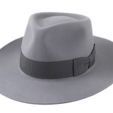 The LAIRD | Agnoulita Custom Handmade Hats Agnoulita Hats 1 | Men's Fedora, Pewter Grey, Rabbit fur felt, Teardrop