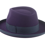 The LEONARDO | Agnoulita Custom Handmade Hats Agnoulita Hats 3 | Beaver fur felt, Custom Beaver Fedora, Plum, Teardrop