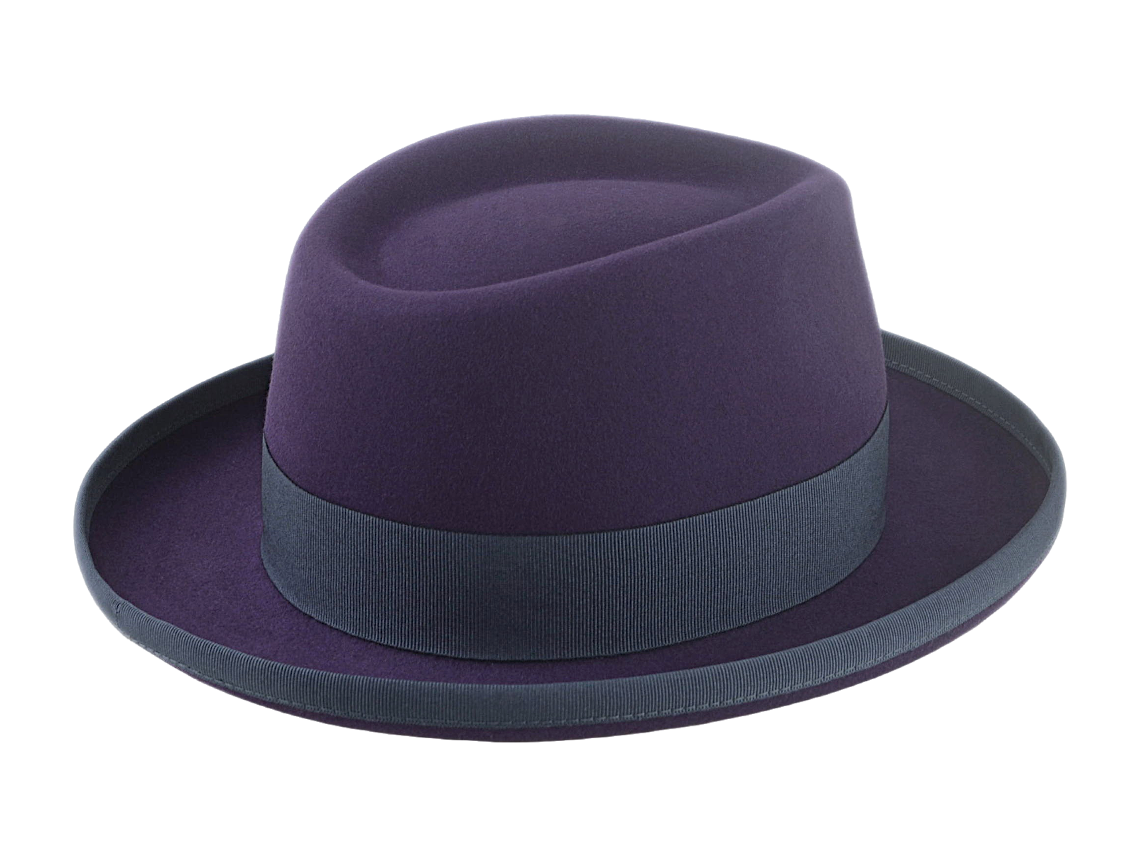 The LEONARDO | Agnoulita Custom Handmade Hats Agnoulita Hats 4 | Beaver fur felt, Custom Beaver Fedora, Plum, Teardrop