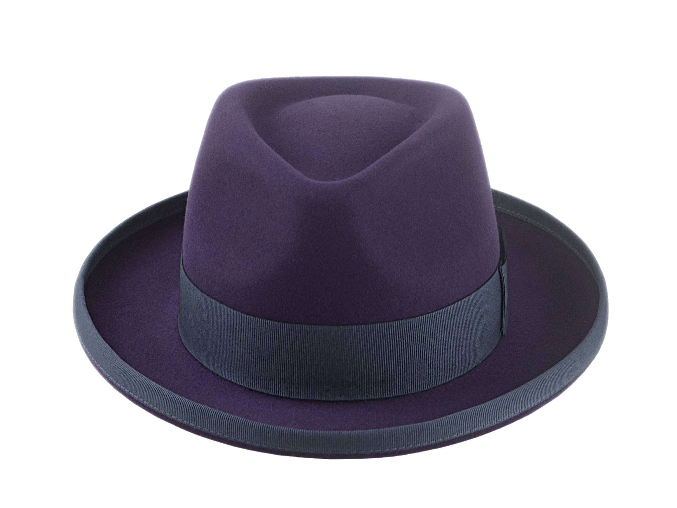 The LEONARDO | Agnoulita Custom Handmade Hats Agnoulita Hats 6 | Beaver fur felt, Custom Beaver Fedora, Plum, Teardrop