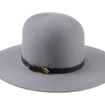 The LIVAJA | Agnoulita Custom Handmade Hats Agnoulita Hats 3 | Pewter Grey, Round Crown, Western Style
