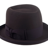 The MARATHON | Agnoulita Custom Handmade Hat Agnoulita Hats 3 | Beaver fur felt, Chocolate, Homburg Fedora, Teardrop