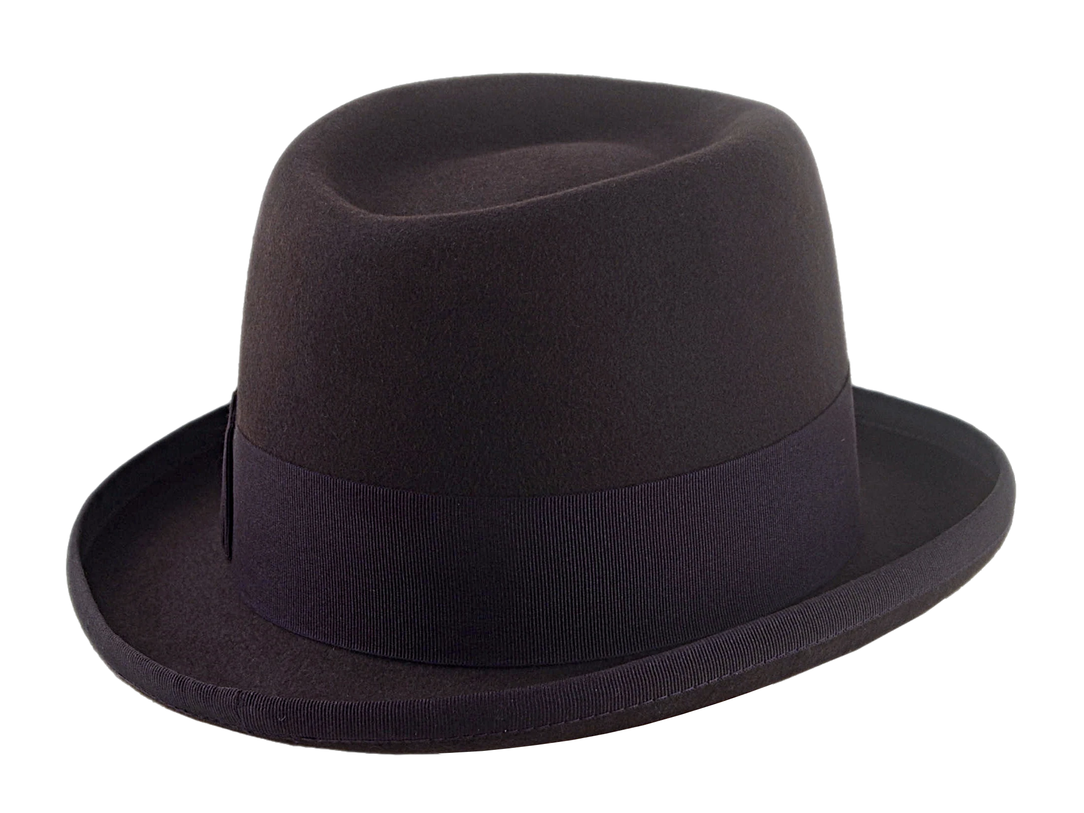 The MARATHON | Agnoulita Custom Handmade Hat Agnoulita Hats 4 | Beaver fur felt, Chocolate, Homburg Fedora, Teardrop