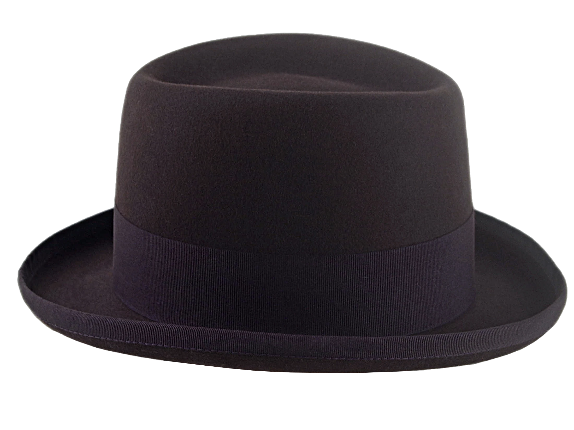 The MARATHON | Agnoulita Custom Handmade Hat Agnoulita Hats 5 | Beaver fur felt, Chocolate, Homburg Fedora, Teardrop