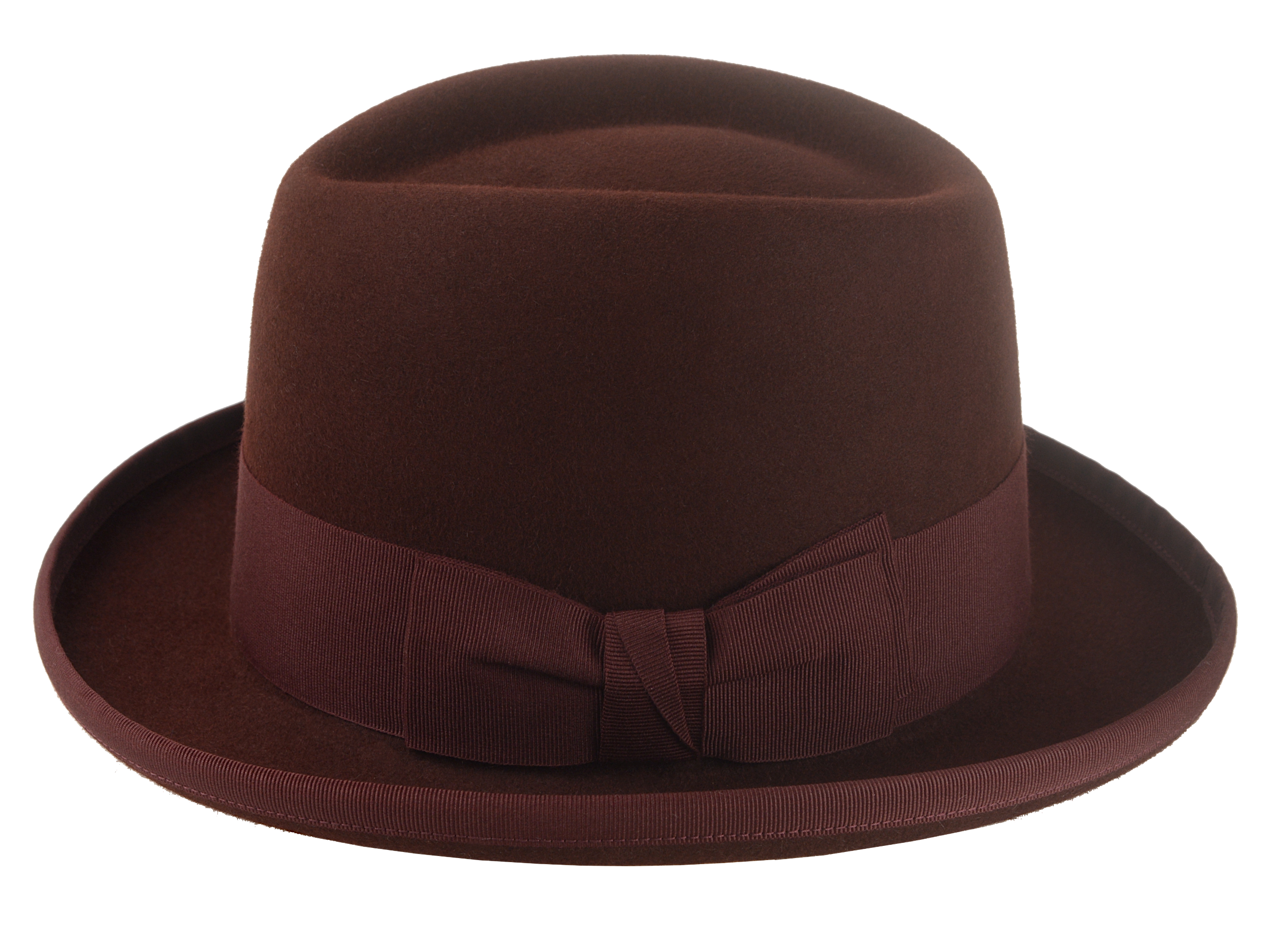Retro Style Homburg Fedora | The MARATHON | Custom Handmade Hat Agnoulita Hats 2 | Center-dent, Homburg Fedora, oxblood, Rabbit fur felt