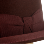 Retro Style Homburg Fedora | The MARATHON | Custom Handmade Hat Agnoulita Hats 5 | Center-dent, Homburg Fedora, oxblood, Rabbit fur felt