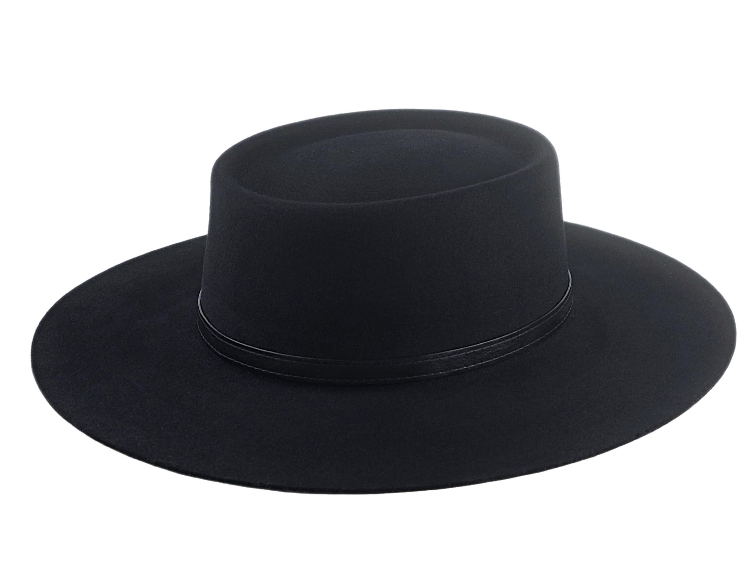 The MOJAVE | Agnoulita Custom Handmade Hats Agnoulita Hats 4 | Black, Rabbit fur felt, Telescope, Western Style