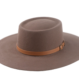 The MOJAVE | Custom Handmade Agnoulita Hats 1 | Desert Taupe, Rabbit fur felt, Telescope, Western Style