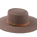 The MOJAVE | Custom Handmade Agnoulita Hats 3 | Desert Taupe, Rabbit fur felt, Telescope, Western Style