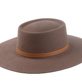 The MOJAVE | Custom Handmade Agnoulita Hats 4 | Desert Taupe, Rabbit fur felt, Telescope, Western Style