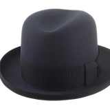 The MOSES | Agnoulita Custom Handmade Hats Agnoulita Hats 1 | Homburg Fedora, Rabbit fur felt, Single-crease, Slate Grey