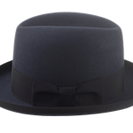 The MOSES | Agnoulita Custom Handmade Hats Agnoulita Hats 2 | Homburg Fedora, Rabbit fur felt, Single-crease, Slate Grey