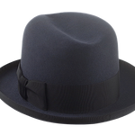 The MOSES | Agnoulita Custom Handmade Hats Agnoulita Hats 3 | Homburg Fedora, Rabbit fur felt, Single-crease, Slate Grey
