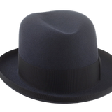 The MOSES | Agnoulita Custom Handmade Hats Agnoulita Hats 6 | Homburg Fedora, Rabbit fur felt, Single-crease, Slate Grey