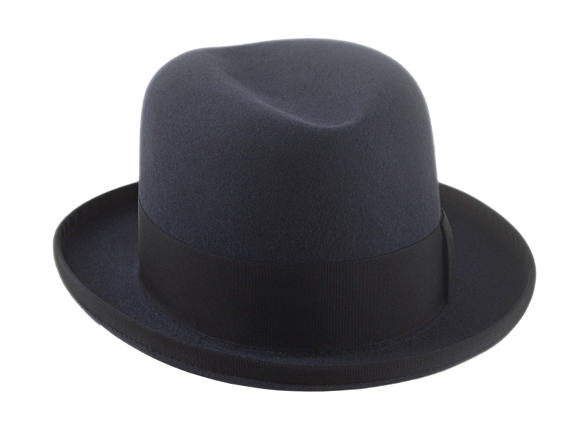 The MOSES | Agnoulita Custom Handmade Hats Agnoulita Hats 6 | Homburg Fedora, Rabbit fur felt, Single-crease, Slate Grey
