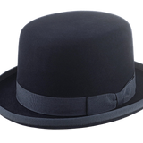 The ODDJOB | Agnoulita Custom Handmade Hats Agnoulita Hats 1 | Bowler Hat, Denim Blue, Rabbit fur felt, Round Crown