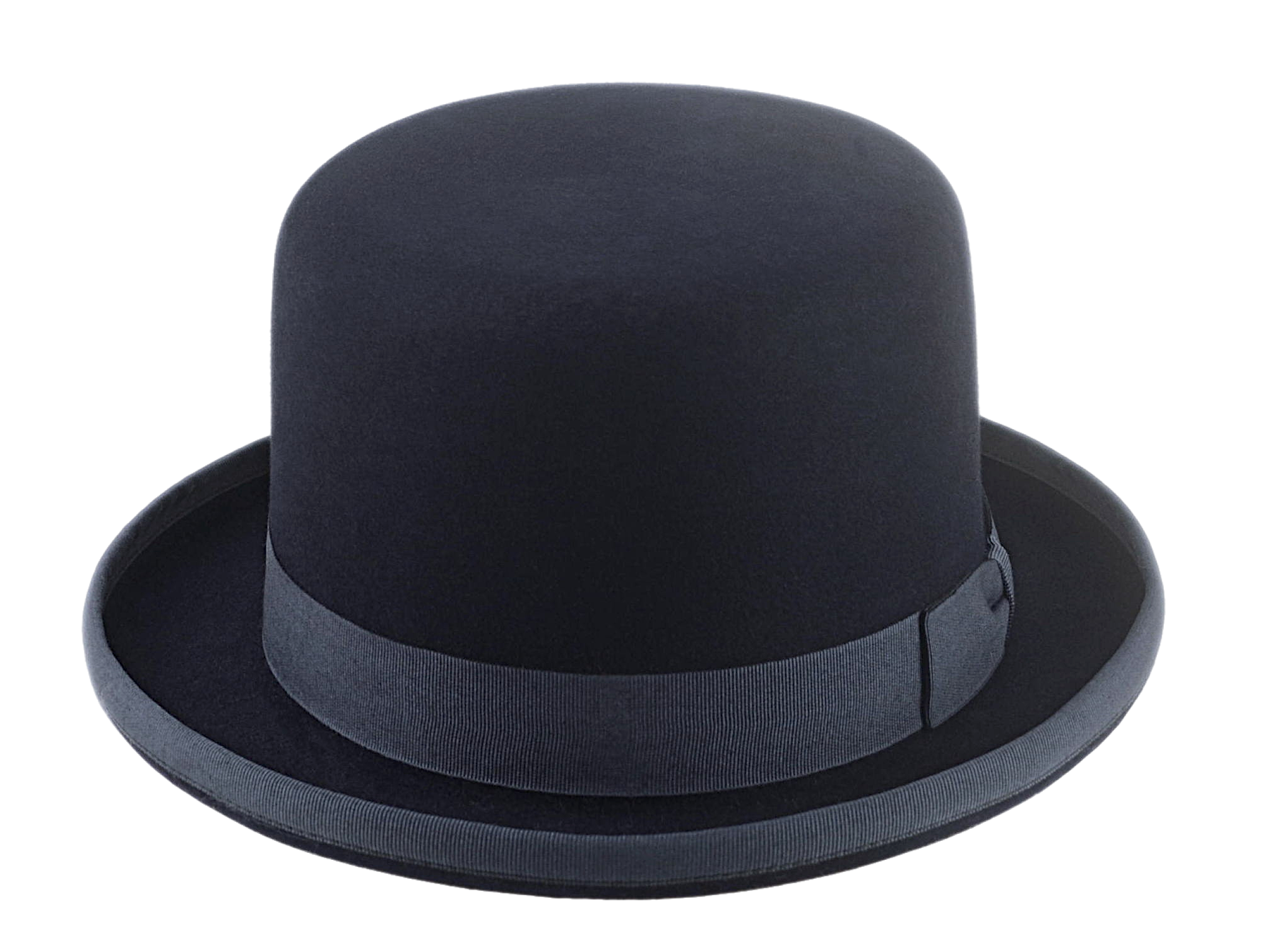 The ODDJOB | Agnoulita Custom Handmade Hats Agnoulita Hats 6 | Bowler Hat, Denim Blue, Rabbit fur felt, Round Crown