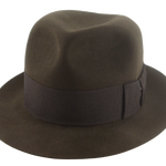 The Odyssey - Loden Green Premium Beaver Felt Narrow Brim Fedora Hat for Men with Poet Crown Design | Agnoulita Quality Custom Hats 1 