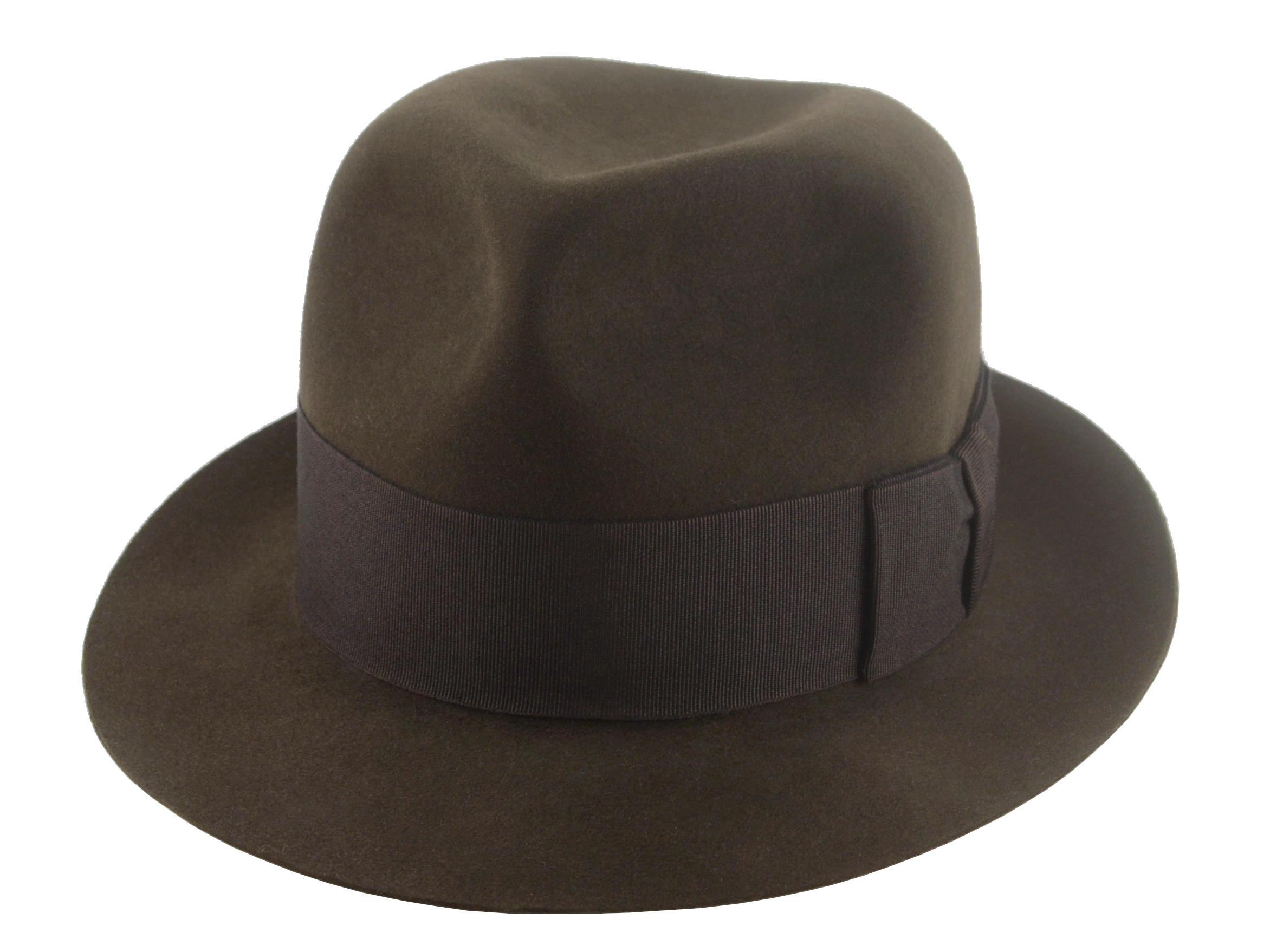 The Odyssey - Loden Green Premium Beaver Felt Narrow Brim Fedora Hat for Men with Poet Crown Design | Agnoulita Quality Custom Hats 1 