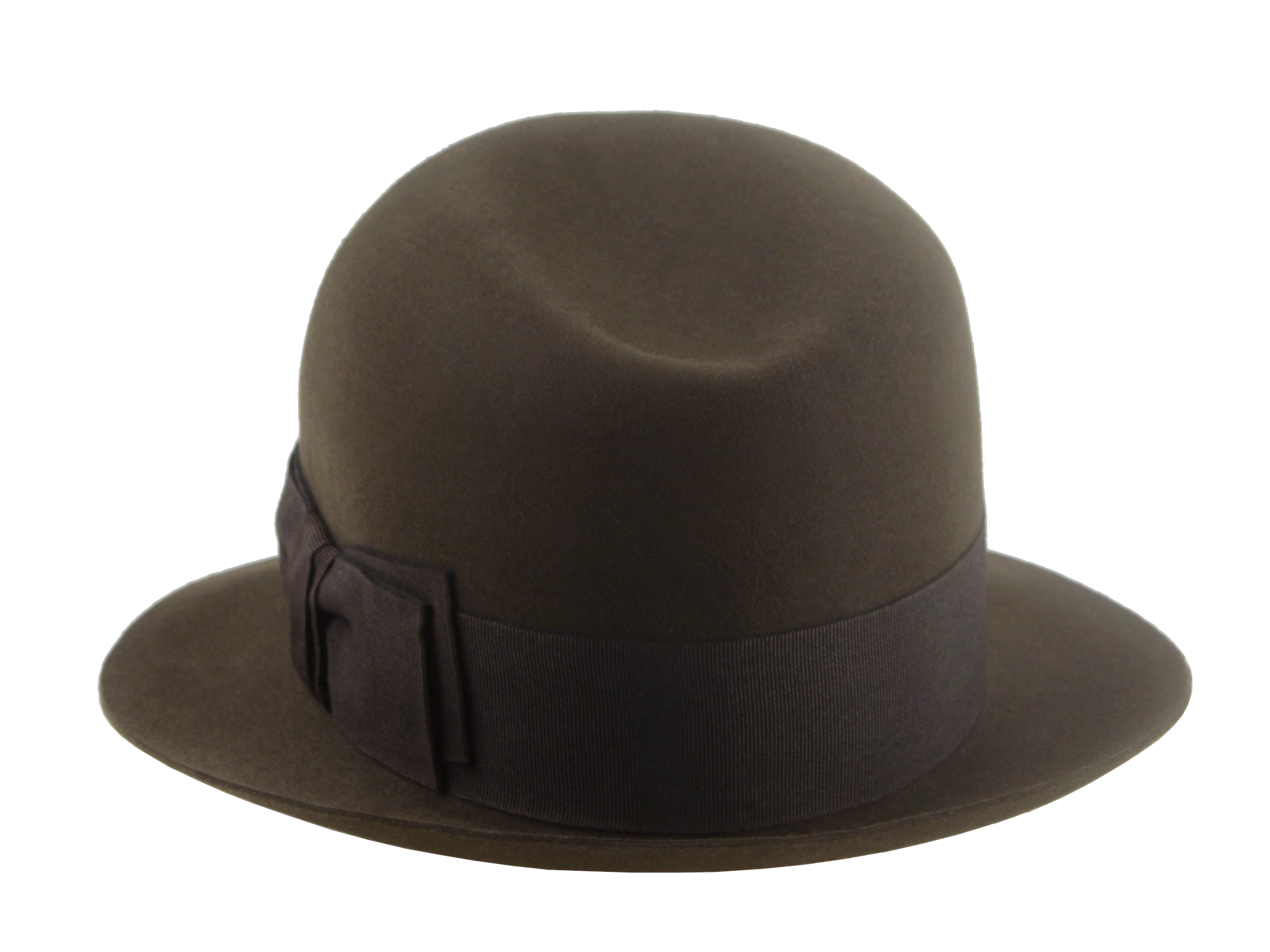 The Odyssey - Loden Green Premium Beaver Felt Narrow Brim Fedora Hat for Men with Poet Crown Design | Agnoulita Quality Custom Hats  3