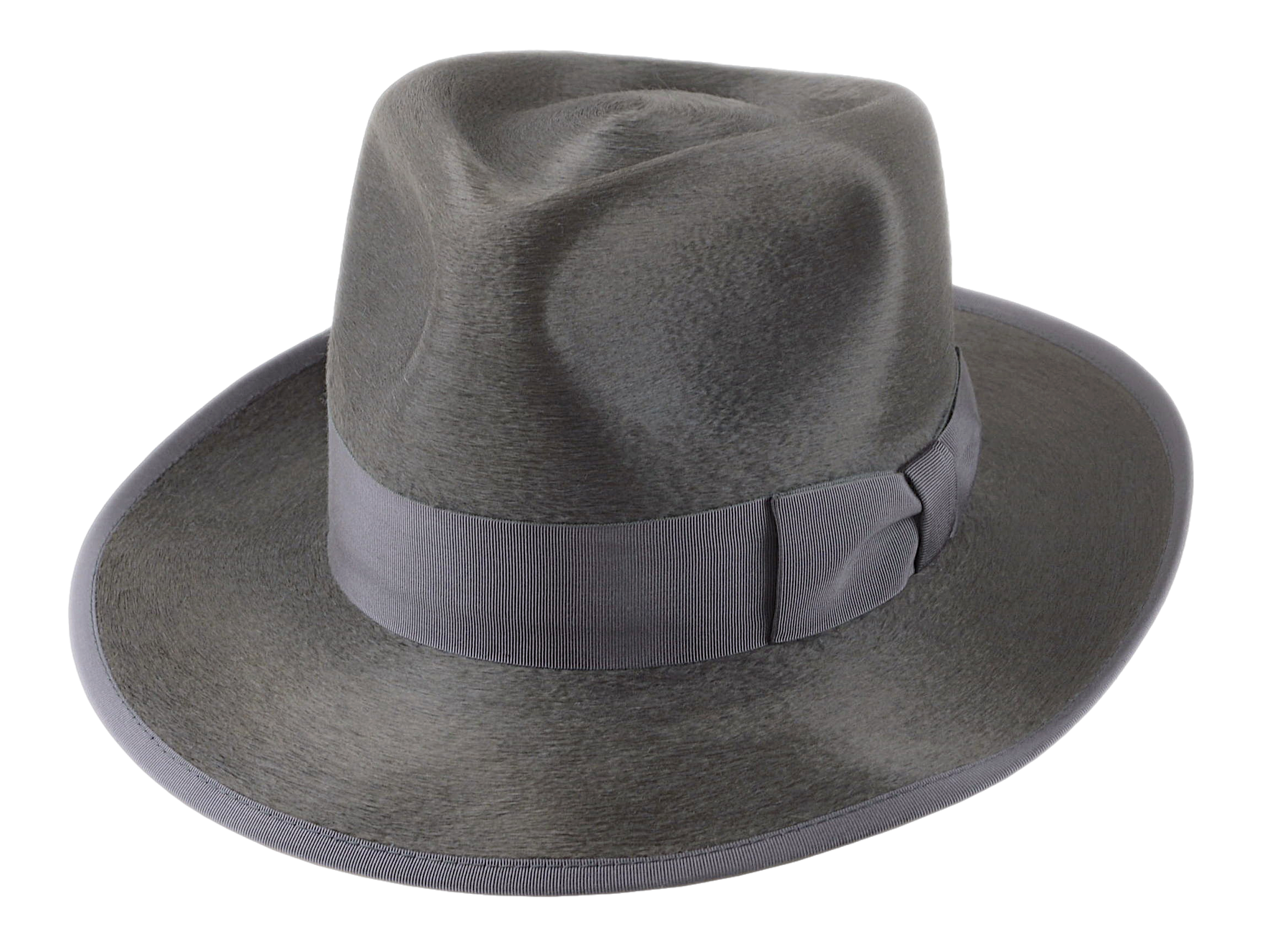 The OLIVER | Agnoulita Custom Handmade Hats Agnoulita Hats 1 | Hare Felt, Rabbit fur felt, Smoke Grey, Teardrop, Wide Brim Fedora