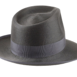 The OLIVER | Agnoulita Custom Handmade Hats Agnoulita Hats 4 | Hare Felt, Rabbit fur felt, Smoke Grey, Teardrop, Wide Brim Fedora