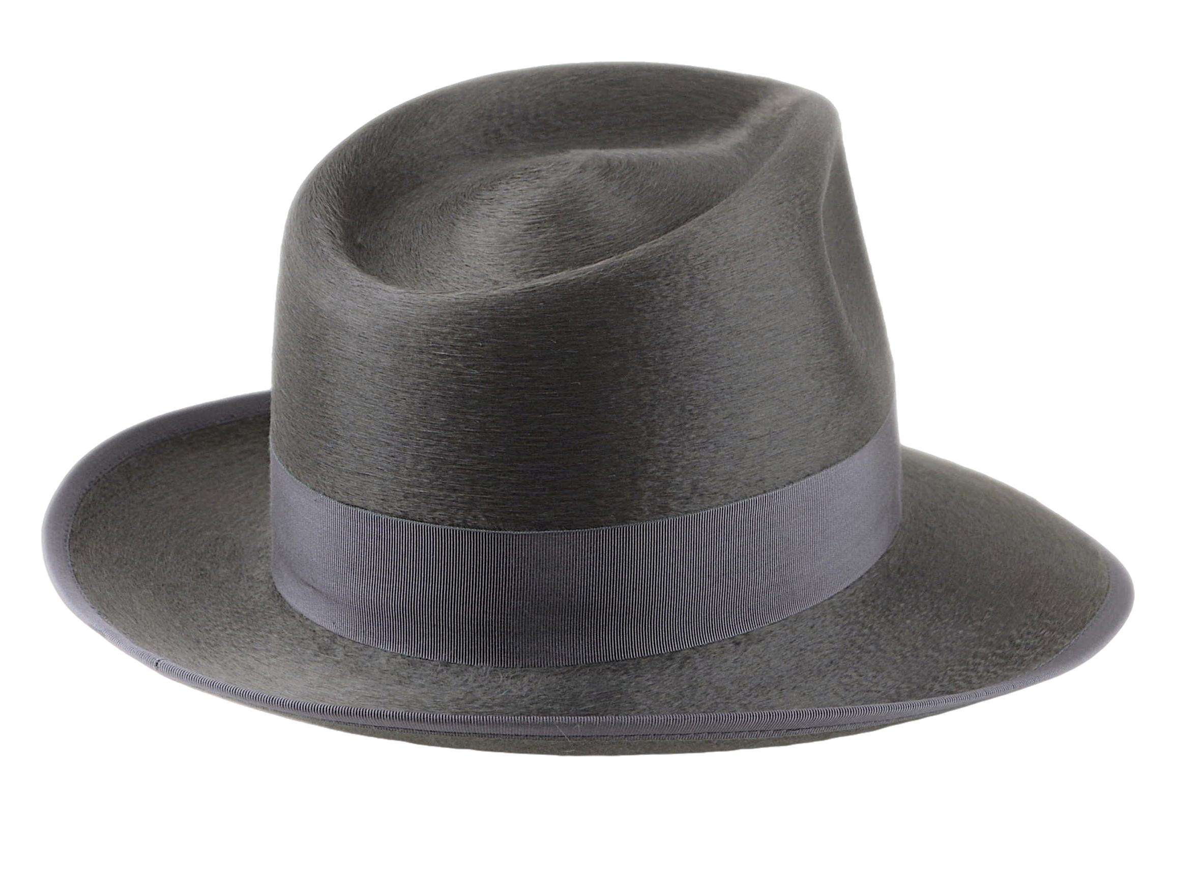 The OLIVER | Agnoulita Custom Handmade Hats Agnoulita Hats 4 | Hare Felt, Rabbit fur felt, Smoke Grey, Teardrop, Wide Brim Fedora