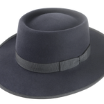 Full view of the Oppenheimer hat, emphasizing its wide-brim and unique silhouette | Agnoulita Hats