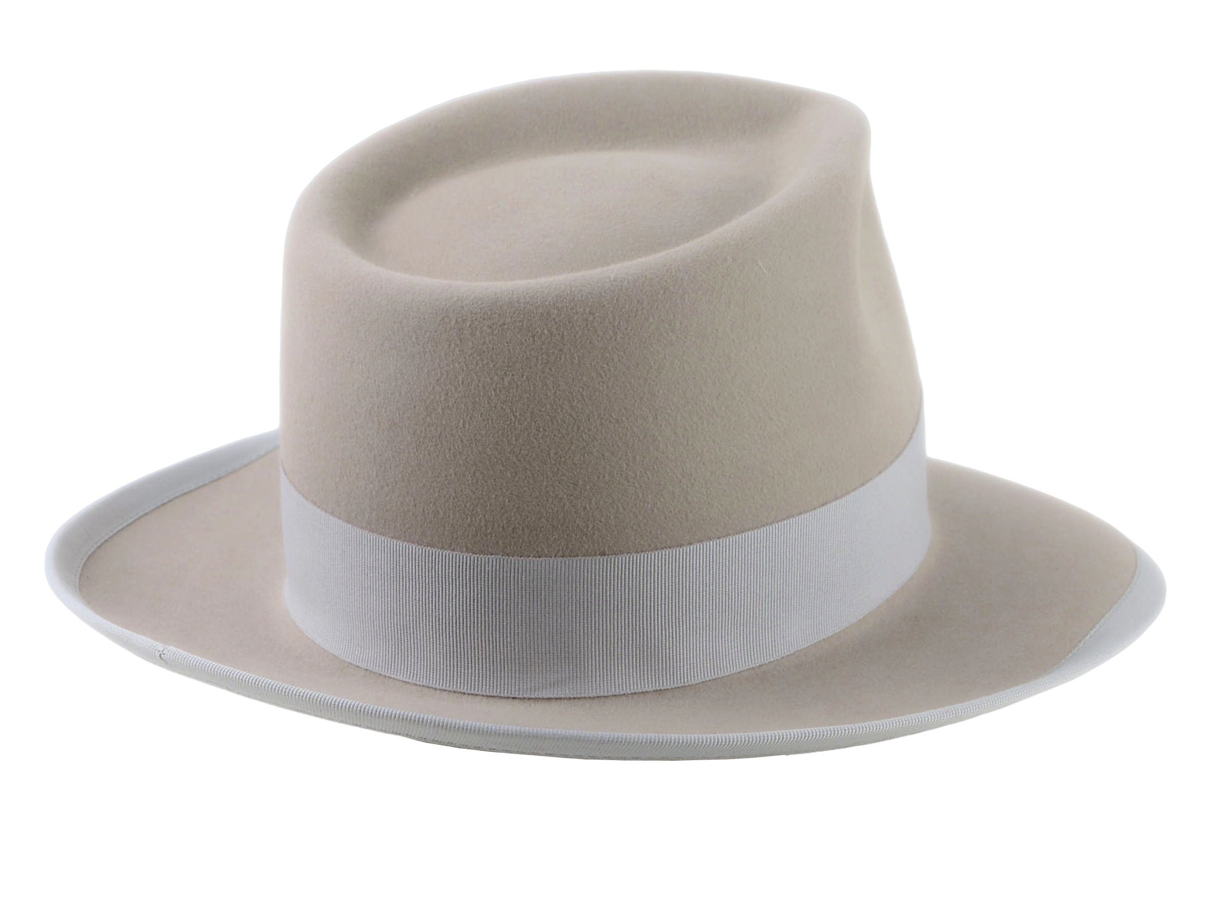 Pandamator - Custom Handmade Fedora | Agnoulita Hats Agnoulita Hats 4 | Beige, Men's Fedora, Rabbit fur felt, Teardrop