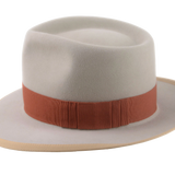 The PANDAMATOR | Agnoulita Custom Handmade Hats Agnoulita Hats 2 | Beige, Men's Fedora, Rabbit fur felt, Teardrop