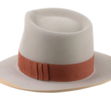 The PANDAMATOR | Agnoulita Custom Handmade Hats Agnoulita Hats 3 | Beige, Men's Fedora, Rabbit fur felt, Teardrop