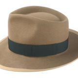 Vintage-style Fedora | The PANDAMATOR | Agnoulita Hats Agnoulita Hats 2 | Beaver fur felt, Camel, Custom Beaver Fedora, dusty camel, Teardrop