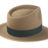 Vintage-style Fedora | The PANDAMATOR | Agnoulita Hats Agnoulita Hats 4 | Beaver fur felt, Camel, Custom Beaver Fedora, dusty camel, Teardrop
