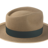 Vintage-style Fedora | The PANDAMATOR | Agnoulita Hats Agnoulita Hats 5 | Beaver fur felt, Camel, Custom Beaver Fedora, dusty camel, Teardrop