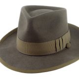 The PANDAMATOR DELUXE | Agnoulita Custom Handmade Hats Agnoulita Hats 1 | Beaver fur felt, Custom Beaver Fedora, Khaki Green, Teardrop