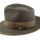 The PANDAMATOR DELUXE | Agnoulita Custom Handmade Hats Agnoulita Hats 2 | Beaver fur felt, Custom Beaver Fedora, Khaki Green, Teardrop