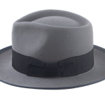 The PATRON | Agnoulita Custom Handmade Hats Agnoulita Hats 2 | Beaver fur felt, Custom Beaver Fedora, Pewter Grey, Teardrop