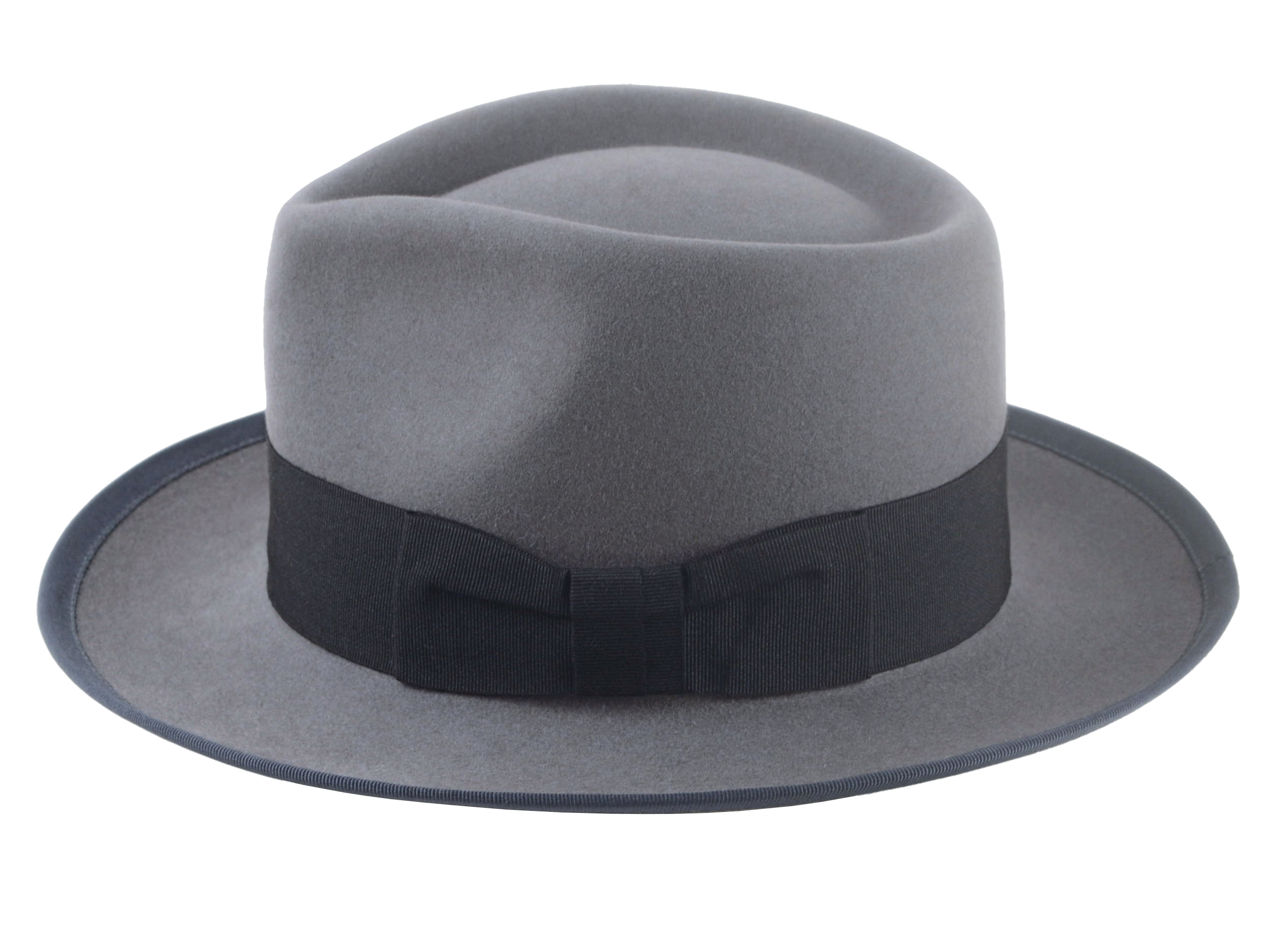 The PATRON | Agnoulita Custom Handmade Hats Agnoulita Hats 2 | Beaver fur felt, Custom Beaver Fedora, Pewter Grey, Teardrop