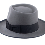 The PATRON | Agnoulita Custom Handmade Hats Agnoulita Hats 3 | Beaver fur felt, Custom Beaver Fedora, Pewter Grey, Teardrop