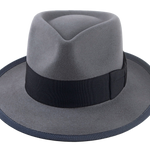 The PATRON | Agnoulita Custom Handmade Hats Agnoulita Hats 6 | Beaver fur felt, Custom Beaver Fedora, Pewter Grey, Teardrop