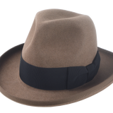 Agnoulita Phaeton - Handcrafted Retro Style Homburg Fedora Agnoulita Hats 1 | Brown, Center-dent, Homburg Fedora, Rabbit fur felt, Taupe Brown