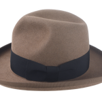 Agnoulita Phaeton - Handcrafted Retro Style Homburg Fedora Agnoulita Hats 2 | Brown, Center-dent, Homburg Fedora, Rabbit fur felt, Taupe Brown