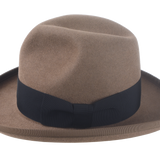 Agnoulita Phaeton - Handcrafted Retro Style Homburg Fedora Agnoulita Hats 2 | Brown, Center-dent, Homburg Fedora, Rabbit fur felt, Taupe Brown