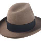 Agnoulita Phaeton - Handcrafted Retro Style Homburg Fedora Agnoulita Hats 4 | Brown, Center-dent, Homburg Fedora, Rabbit fur felt, Taupe Brown